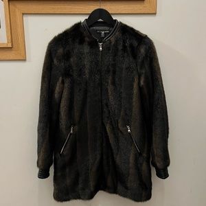 Faux Fur Sporty Jacket (Small) NWOT